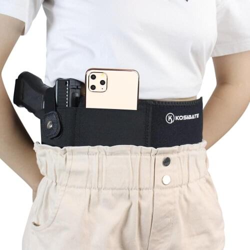 Kosibate Pistol Belly Band Holster For Glock 17 19 Ruger LCP Neoprene Men/Women Belly Band Concealed Gun revolver