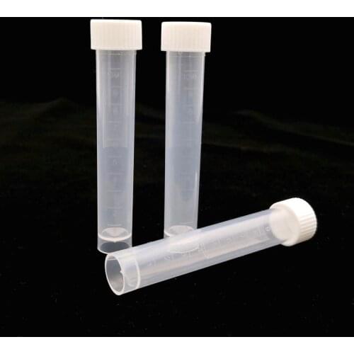 10ml Lab Graduated 50pcs 100pcs 200pcs 300pcs 500pcs Plastic Cryovial Test Tube Cryo Freezing Tube with White Cap