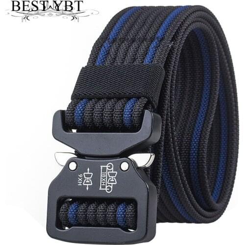 Best YBT Unisex belt new high quality Quick release Alloy Insert buckle Men belt outdoor casual sport Men and Women Nylon belt