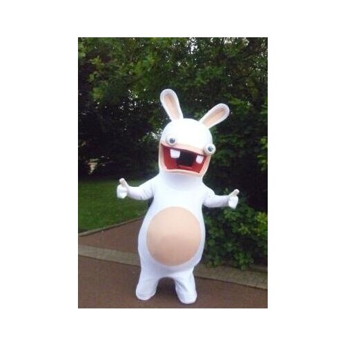 Rayman Raving Rabbit Mascot Costume Adult Size Fancy Dress For Christmas Halloween Carnival Party