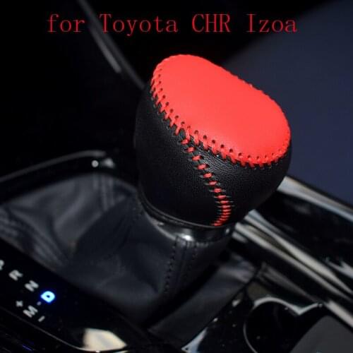 2021 New for Toyota CHR Izoa Gear Head Covers Interior Styling High Quality Leather Shift Knob Accessories