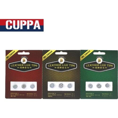 3 Pieces/lot New Arrival Cuppa Snooker Cues Tip 10.5mm S/M/H Billiard Accessories China 2017