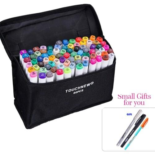 TOUCHNEW 168 Colors Professional Art Marker Set Alcohol Based Sketch Marker Pen For Drawing Manga Design Artist Supplies