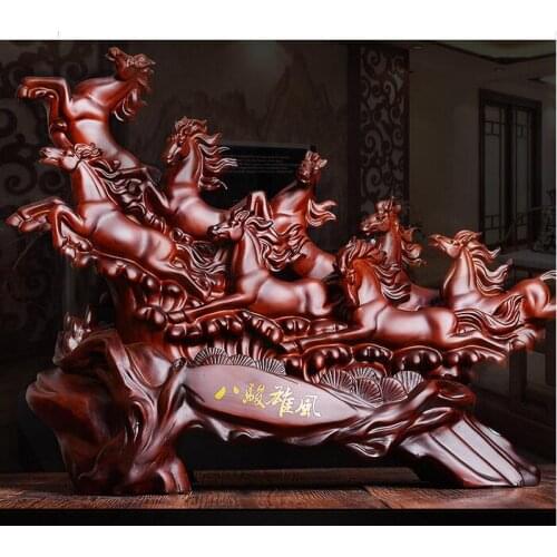 Resin crafts bigEight jun male wind 8 horse up the desk of a handicraft office business to open business make money successfu