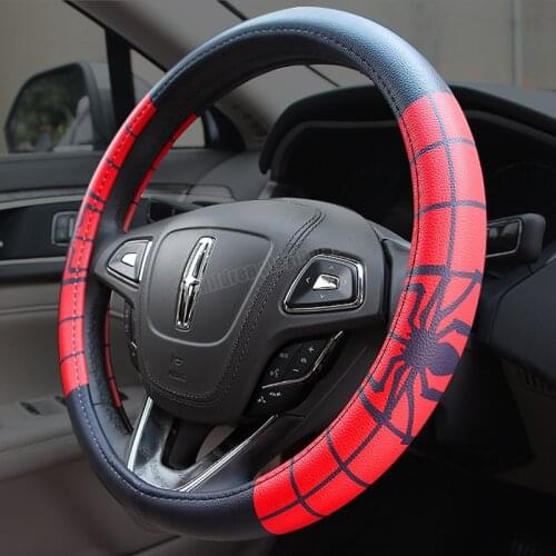Marvel Spider-Man Car Silicone Steering Wheel Case Cover Shell Skidproof Car Accessories Suitable Steering Wheel Diameter 38cm