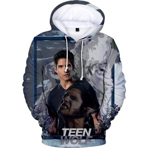 European and American fashion new TEEN WOLF 3D printed sweatshirt boys and girls pullover clothing autumn leisure sweatshirt