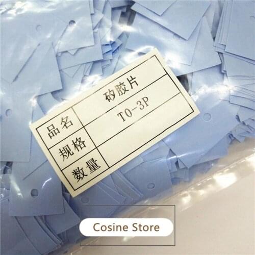 50pcs/200pcs Thermally conductive silicone sheet Insulating gasket Silicon film TO-3P1 18mmx22mm