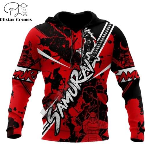 Brand clothing Samurai Tattoo 3D Printed Autumn Men Hoodies Unisex Casual Pullover Zip Hoodie Streetwear sudadera hombre DW0511