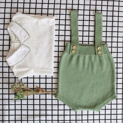 Knitted Newborn Baby Clothes Cotton Sleevele Baby Boy Romper Infant Toddler Romper For Boys Girls Baby Jumpsuit Costume Outfits