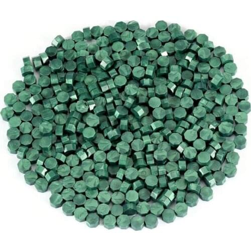 Sealing Wax Beads, 200 Pieces Wax Seal Beads, Wax Seal Kit Green Wax Seal for Wax Stamp Sealing and Letter