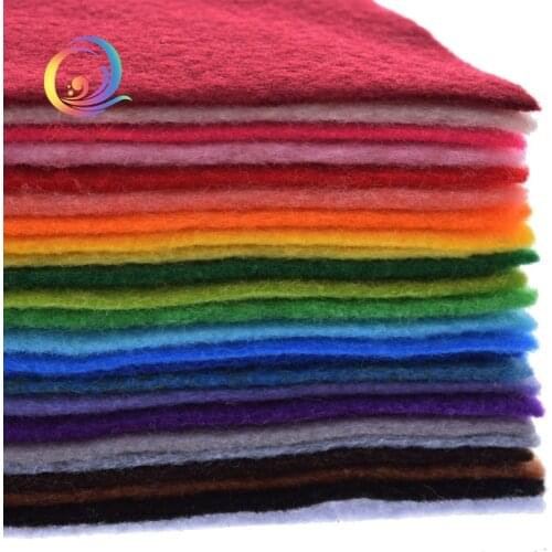 30x30cm 24pcs Non Woven Felt Fabric 1mm Thickness Polyester Soft Felt Of Home Decoration Pattern Bundle For Sewing Dolls Crafts