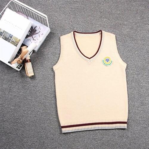Japanese School Uniform Sweater Vest For Girls And Boy Sleeveless Waistcoat Anime Student Sailor Suit Jacket Women Knitting Coat