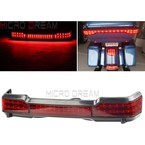 Motorcycle LED Brake Taillight Black 19 inch Rear Running Lamps For Harley Touring Electra Glide FLHT FLHTK FLHTC FLHTP 1997-08