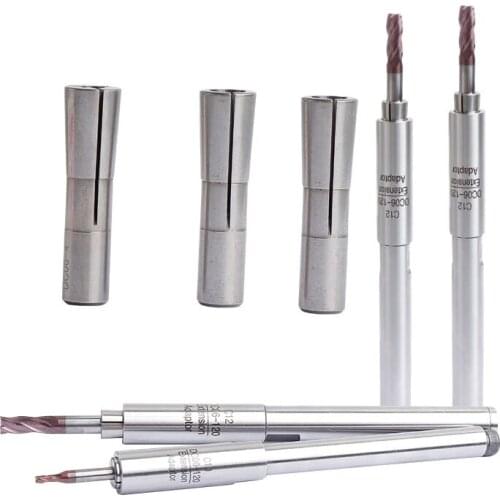 1set C12 slim 12mm collet chuck ST12 DC6 120L+ 3.175mm 4mm 6mm collets pull back extension adapter tool holder cnc milling
