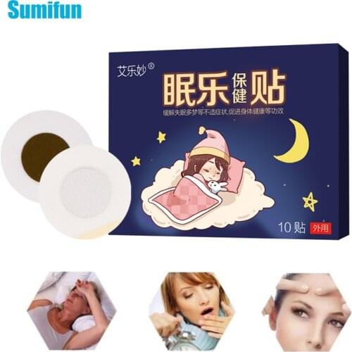10pcs/box Deep Sleep Patch Came Down Mind Improve SleepIing Quality Stickers Chinese Herbal Medical Plaster Health Care C2550