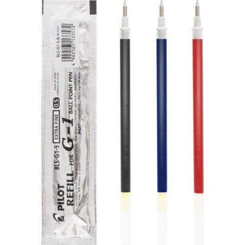12Pcs PILOT BLS-G1-5 Gel Pen Refill Liquid Ink 0.5mm Applicable Pen Model Number BL-G1-5/BL-G3-5 Bullet Type Nib