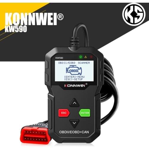2021 OBD Diagnostic Tool KONNWEI KW590 Car Code Reader automotive OBD2 Scanner Support Multi-Brands Cars&languages Free Shipping