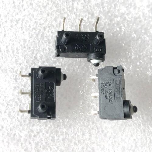 3pcs waterproof 3 feet micro push tact switch DW-N3S-00C0B-Z car door lock button with column 3A125V