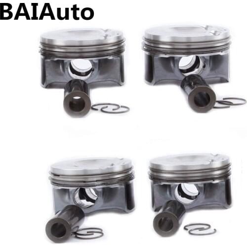 4PCS 2.0 TFSI 06H107065DD 06H 198 151 J Engine Pistons AndRings Assembly 82.50 mm Pin 23mm For VW CC Audi A3 A4 A5 A6 16V EA888