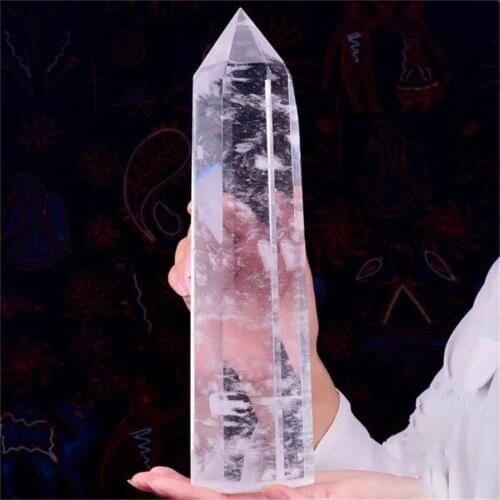 400-1200g High-Temperature White Smelting Crystal Obelisk Tower Quartz Want Point Specimen