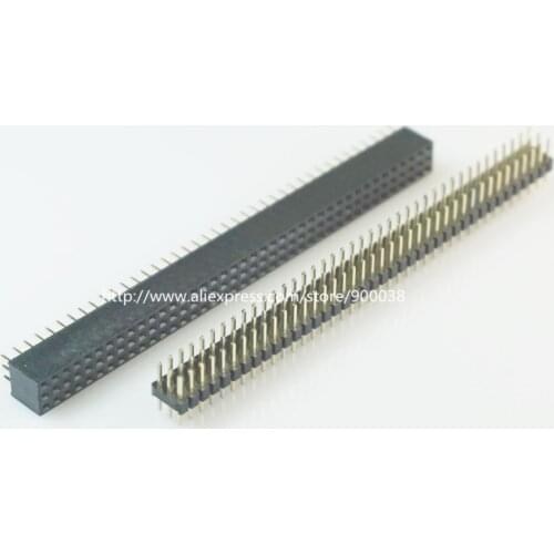 5pcs 3x40 P 120 Pin 2.0 mm Pin Header Female triple row Straight PCB 180 Through Hole Insulator height 2.00mm Rohs Lead Free