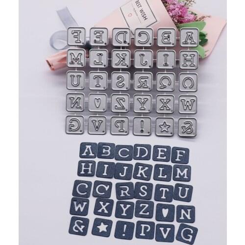 Alphabet Letters Metal Cutting Dies for DIY Scrapbooking Album Paper Cards Making Decorative Crafts Supplies Diecut Metal Dies