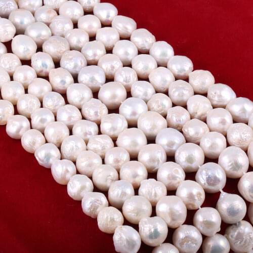 Natural Freshwater Pearl Beads High Quality 34cm Rice Shape Punch Loose Beads for DIY Elegant Necklace Bracelet Jewelry Making