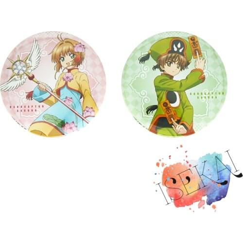Cardcaptor Sakura Anime Badge Sakura Kinomoto Syaoran Li Cute Metal Badge Brooch Pins