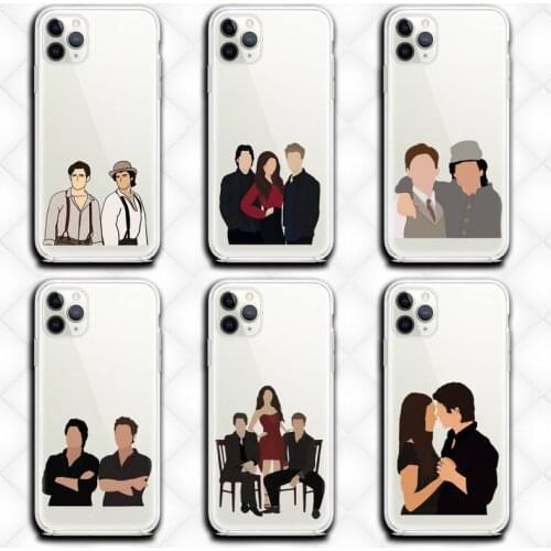 The Vampire Diaries Damon Phone Case Clear for iphone 12 11 Pro max mini XS 8 7 6 6S Plus X 5S SE 2020 XR cover