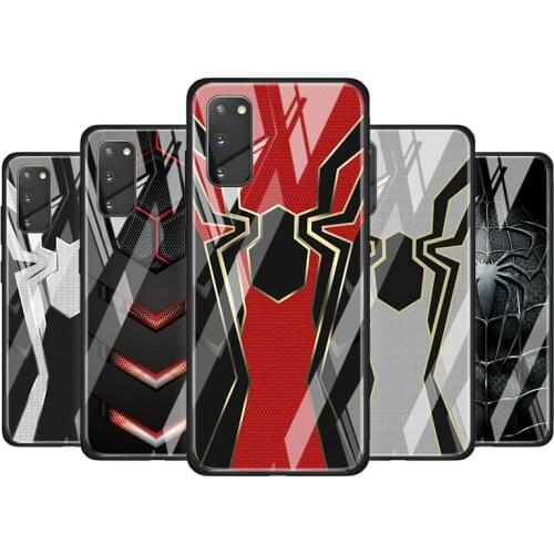 Iron Spider Man Infinity War Tempered Glass Cover For Samsung Galaxy S20 S10 S9 S8 S10E FE Ultra Plus Lite 5G Phone Case