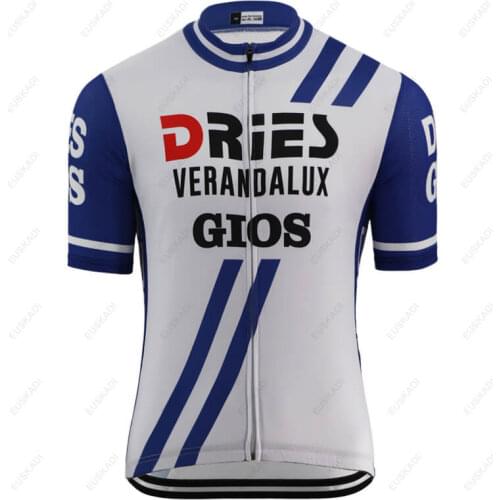 Summer Mens Vintage Cycling Jersey Pro Bicycle Team Road Competition Clothing Riding Racing Wear Bike Shirts Tops