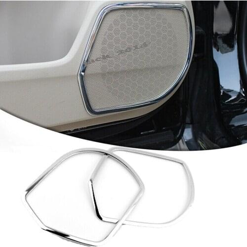 ABS Chrome Door Speaker Decoration Cover Trim 4pcs For Honda Accord 9th 2013-2015