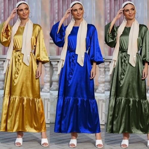 Eid Muslim Abaya Dress Women Moroccan Kaftan Vintage Hijab Maxi Vestidos Islamic Clothing Musulman Turkey Robe Djellaba Jubah