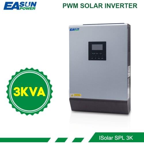 EASUN POWER Solar Inverter 3KVA 24V 220V Hybrid Inverter Pure Sine Wave Built-in 50A PWM Solar Charge Controller Battery Charger