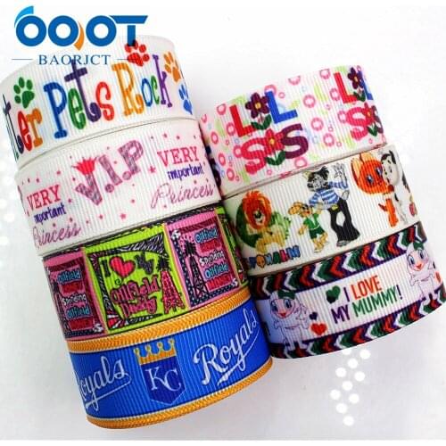176034,22MM cartoon Printed grosgrain ribbon,garment accessories hair accessories material, DIY Handmade decoration wrapping