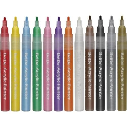 3mm Acrylic Paint Marker pen Highlighter colors Permanent Paint Marker for Ceramic Rock Glass Porcelain Mug Wood Fabric Canvas