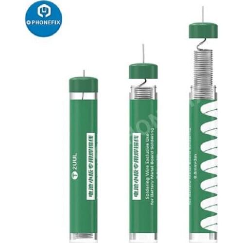 2UUL 3M 0.8mm Soldering Wire Dedicated for Phone Battery Metal Board Repair No Need Spot Welding Machine Soldering Line Repair