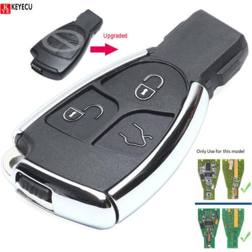 Keyecu 5PCS/lot Modified Smart Remote Key Shell Case Fob 3Button for Mercedes-Benz CLS C E S Class With logo