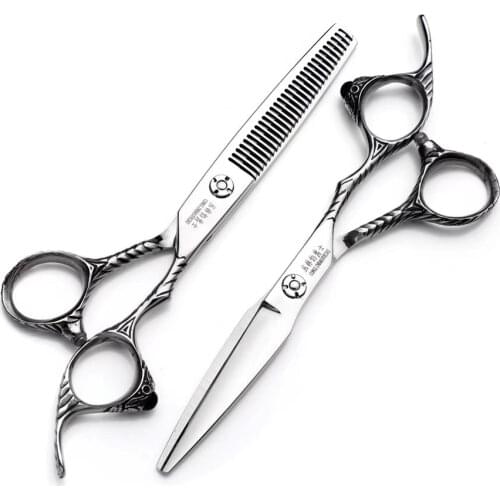 6 Professional Hair Salon Structure Scissors Set Cutting Barber Haircut Thinning Shear Scissors Hairdressing Hair Tools Scissors