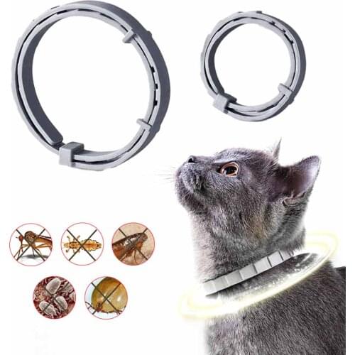 Anti Flea Ticks Mosquitoes Silicone Adjustable Pet Collar Dog Cat Collar 8Month Flea Tick Prevention Collar Cat Part Pet Product