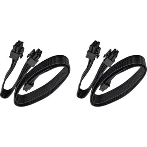 PCI Express 8Pin To Dual 6+2Pin Power Supply Cable Pcie 8 Pin 1 To 2 Spliter For Corsair RM1000 RM850 RM750 RM650