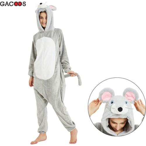 Animal Unicorn Pajamas Adults Winter Sleepwear Kugurumi Stitch Panda Pyjamas Women Onesies Anime Mouse Costumes Jumpsuit Pajamas