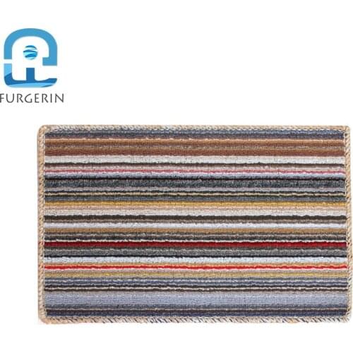 FURGERIN Striped Floor Mat for Living Rooms Doormat for Entrance Door Outdoor Rug Bathroom Carpet Bedroom carpet kitchen mat
