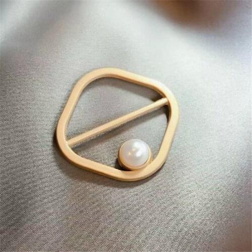 New Simple Enamel Brooch Women H Shawl Ring Clip Scarves Fastener Silk Scarf Buckle Brooch Clothes Jewelry Female Fashion Gift