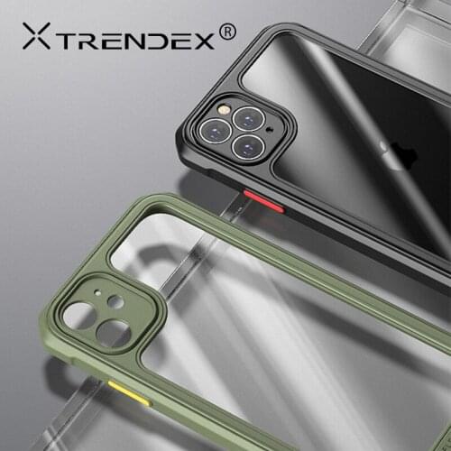TRENDEX Military Shockproof Case For iPhone 11 Pro Max i11 Hybrid Slim Crystal Clear TPU+PC Armor Rugged Bumper Case Cover Coque