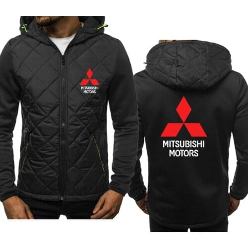 New Spring Autumn Mens Mitsubishi Motors Logo Hoodie High Quality Zipper Long Sleeve Cotton Harajuku Casual Jacket