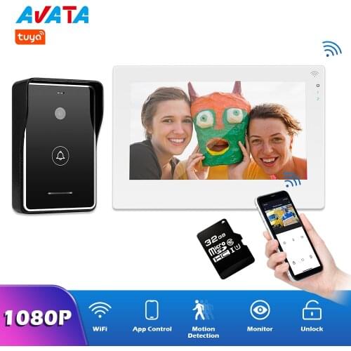 Smart Life WIFI Video Intercom for Home TUYA Wireless Video Doorphone Touch Screen Monitor Video Doorbell Camera 1080P Intercom
