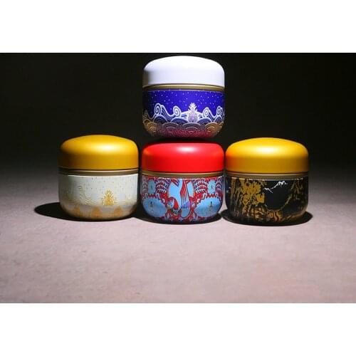 Japanese Metal Tea Storage Box Home Tea Coffee Spice Container Mini 50g Storage Caddy