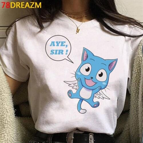 Fairy Tail top tees summer top women print grunge couple aesthetic graphic tees women tshirt t shirt streetwear
