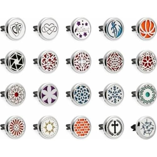 1PCS Basketball Believe Cross Tree 30mm Alloy Car Diffuser Locket Vent Clip Aroma Perfume Magnetic Locket With 10p Free Oil Pads